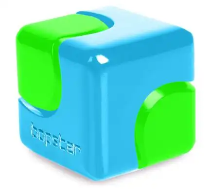 Fidget Spinner Cube NEON Blue & Green,  für Hand und Finger Akrobatik 2.8 cm x 2.8 cm Neon Blue & Green